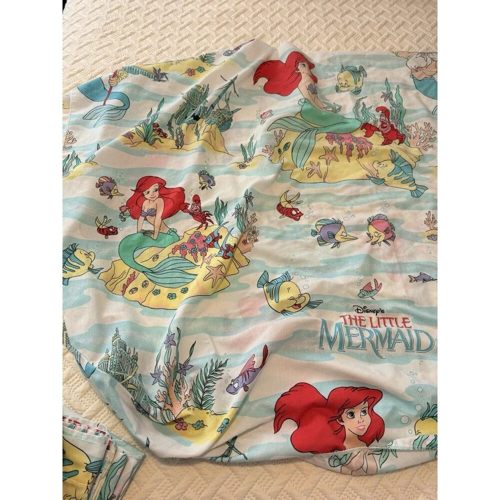 Disney The Little Mermaid Vintage Bedding Set Twin Multicolor Kids 90’s